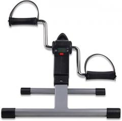 Pedal Exerciser Portable Folding Fitness Exercise Peddler with Electronic Display for Legs and Arms Workout Cycle Bike