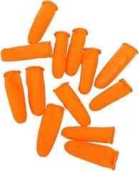 Disposable Latex Fingertip Covers Medium Orange Thickened Anti-Skid Finger Protectors for Nail Art Electronics Medical Craft Work
