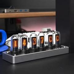 Glow Nixie Tube Clock Multifunction Electronic Digital Desktop Digit Table Clock