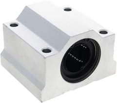 Othmro Linear Ball Bearings,SCS25 Aluminum Alloy Linear Bearing Round Linear Ball Bearing Slide Unit Box Type 25mm Bore Slide Block Support Shaft for Shaft Electronic Equipment/Guide Bar Drive Shaft