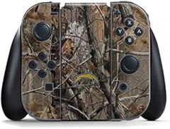 Skinit Decal Gaming Skin Compatible with Nintendo Switch Joy Con Controller - Officially Licensed NFL Los Angeles Chargers Realtree AP Camo Design
