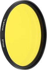 PATIKIL 67mm Lens Filter Full Color Filters Scratch Optical Resin Circular Screw-in Camera Lens Color Correcting Accessories for Camera Photography Lens, Yellow