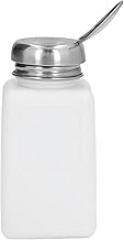 200ML Press Type Solvent Dispenser ESD Anti Static Square Bottle with Stainless Steel Lid (White)
