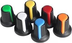 6 Colors WH148 Potentiometer Knob Set, 30PCS Assorted Volume Control Knobs In Red Yellow Blue Green White Orange AG2 New 2025 For Arrival High Reliable Electronic Component, Stable Performance