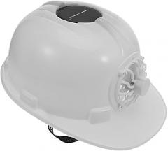 NUOBESTY Solar-Powered Hard Hat with Cooling Fan, White Construction Safety Helmet for Outdoor Work, Sunshade Protective Cap with Ventilation for Men