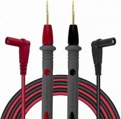 Multimeter Leads Gold Plated Super Tips Silicone Test Lines Electronic Test Leads Test Probes with Insulating Silicone Test Lines for Repairing Super Tips Freeze & High