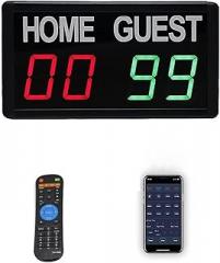Portable Mini LED Electronic Scoreboard with Remote Control, 1.8