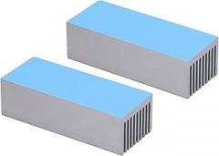 Cooling Fins, 100x40x30mm Compact Size Large Contact Area Aluminum Heatsink Resistant for Electronic Chip for Power Board (with thermally Conductive Adhesive)