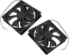 2pcs Dual Ball Bearing PC Case Cooling Fans Silent High Airflow Electronic Radiator Fans with Automatic Speed Control for Servers and High-Performance Computers