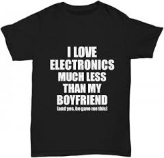 EzGift Electronics Girlfriend T-Shirt Valentine Gift Idea for My Gf Unisex Tee