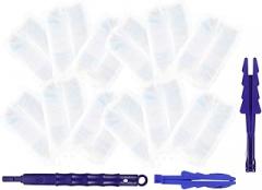 FRCOLOR Disposable Dusting Duster Set with Short and Long Handles, 20 Replaceable Non-Woven Fiber Heads, Household Cleaning Supply for Furniture, Vehicle Interior, and Office Dust Removal