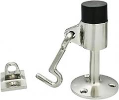 63Ha Anticollision Door Stop Doorstop Catches Holder with Hook Zincs Alloys Door Stoppers Wall Mounted Doorstops for Home New 2026 High for Reliable Electronic Component