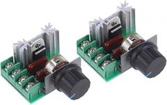 Generic 2Pc Set 2000W Electronic Voltage Regulator SCR Controller 0-220V Dimmer