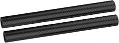 Nitze 15mm Carbon Fiber Rod, 6 Inches 15mm Rod (2 Pcs) - RCF15-150