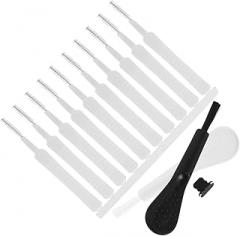 TEHAUX Phone and Laptop Cleaning Kit 3-Piece Set for Ports and Keyboards Reusable Cleaning Brush Tool Compatible Electronics Ergonomic Design