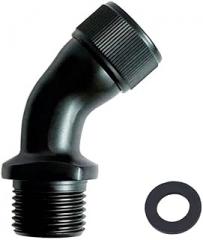 Black Shower Elbow Adapter for Shower Head 45°Angle G1/2 Male to Female Shower Head Extender Connector/Coupling(1pcs)