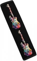 Colorful Electronic Guitar Novelty Car Seat Belt Cover Seatbelt Shoulder Pad Protector 1/2 Pcs for SUV Truck