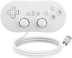 OSTENT Wired Classic Controller Gamepad Joystick for Nintendo Wii Remote Console Video Game Color White