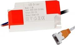 Led Rectifier 3W Downlight Driver Power Supply Constant Current Transformer 12W-18W Embedded Ceiling Light Track Spotlight(1-3W Big pin Female Plug)