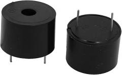 2Pcs DC12V Transducers 2 Terminals Continuous Active Electronic Buzzer Alarm Piezo Transducers Black 23mmx16mm