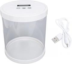 Plastic Electronic Timed Lock Box, Password Protected Container, Multi Purpose Design for Phone, Keys, Wallet and Jewelry Storage (White)