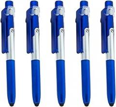 5Pcs) Multifunctional Ballpoint Pen with Stylus Tip, Led Light, Foldable Phone Stand, 4-1 Stylus Pen Business Gift Pen New 2026 High for Reliable Electronic Component, Precision, Stable Performance