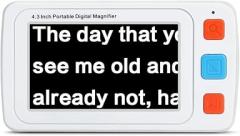 4.3In Portable Electronic Reading Aid for Low Vision, 4X-32X Zoom, 17 Kinds Color Modes, AV/TV Output, Ideal Tool for Reading Writing Viewing Maps Books