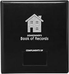Homeowner's Book of Records Binder, Organize Household Receipts and Home Repair Record Keeping (Black)