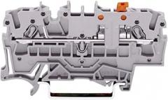 WAGO 2002-1671 2 Position, 22-12AWG, Colour:Gray, Conductor Area CSA:4MM, DIN Rail, Rated Current:16A, Rated Voltage:400V, ROHS Compliant: YES, Terminal Block, Wire Connection Method:CLAMP, Wire Size