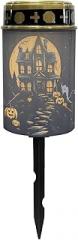Halloween Solar Garden Light,Solar Lights for Cemetery Flameless Led Electronic Candles Solar Stake Lights for Cemetery Grave