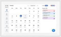Sanpyl 15.6 in Wall Planner Digital Calendar Chore Chart, Smart Touchscreen Interactive Display for Family Schedules, WiFi Electronic Photo Frame (US Plug (100-240V))