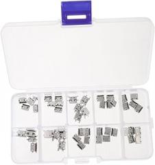 Mikikit 100Pcs Micro USB Female Socket Connectors Full Copper Jack Port Kit for Charging Data Transfer Compatible with Smartphones Tablets DIY Repair Electronics