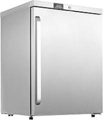 HCK Freezer, Undercounter Refrigerator with Stainless Steel Body, Electronic Temperature Control, Lockable Door, 3 Movable Baskets, Built Design for Home and Commercial Use,-11.2°F to 3.2℉, 4.1 Cu.ft.