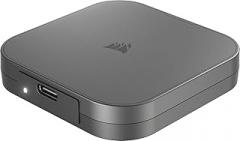 CORSAIR EX300U 2TB Portable External USB-C SSD – USB 3.2 Type-C Gen2 Connection, Plug and Play, MagSafe, Cable Included – Windows PC, macOS, iOS, iPadOS, Android – Gray