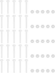 25 Pieces Nylon Screws and Nuts, M3 x 25 mm Hex Screws and M8 Hex Nuts for Electronic Industrial Accessories, White