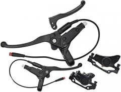 Electronic Hydraulic Brake Lever, Aluminum Allo Mini Bike Brake Lever, 2Pin Waterproof Handle 22.2mm Handle Support(E300 caliper)