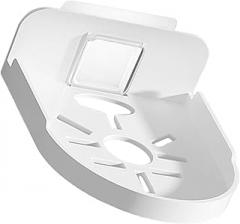 Wall Mount Bracket Shelf for Security, Small Floating White Shelf with No-Drill Installation, Wall Holder Rack and Home Organization