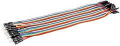 Tofficu 40-Pin 30cm Male to Female Breadboard Jumper Wires Ribbon Cable for Electronics Projects Compatible