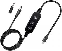 Variable Voltages Type C to Dc5525 Power Adapter Cable 5V-20V Output for Electronics with 1 DC3.5x1.35mm Tip