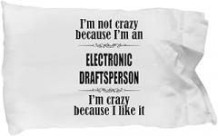 Amorfos Electronic Draftsperson Gifts - Electronic Draftsperson Pillowcase - Creative and Soft Pillow Case for Retired Or Graduating Electronic Draftsperson, Standard Size