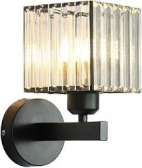 Light Luxury, Simple European, Creative Crystal Wall lamp, Modern Simple Corridor, Aisle, Entrance lamp, Warm Bedside Bedroom lamp, Warm Light(Model B Black)