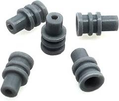 Artemisia 100 Pcs Auto Waterproof Plug Silicone Rubber Seal Super Sealed Wire Seals Compatible with 1.5 MM Automotive VW Connectors