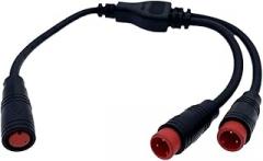 1Pcs M8 Y Splitter E-Bike Cable 2Pin 3Pin 4Pin 5Pin 6Pin 1Female to 2 Male Electric Bicycle Plug Fit Compatible Scooter Brake Signal Sensor (Color : 2Pin)