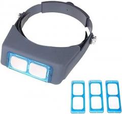 Dental Loupes, Headband Magnifier with 4 Interchangeable Lenses, 1.5X-3.5X Magnification, Head-Mounted Binocular Loupe for Jewelry, Electronics & Detailed Tasks