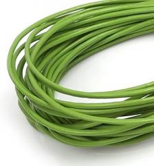 Knitted Fabric Cover Twisted Cloth Wire, 1-3mm Multicolor Leather Cords 5m for Jewelry Making Bracelet Necklace DIY(Green,3mm)