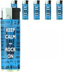 I Love The 80's Set of 5 Lighters S13 Electronic Refillable Flame Cigarette Smoking