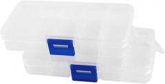2pcs Plastic Tools & Equipment 10 Compartments Electronic Components Storage Tool Boxes Box Case
