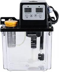 Automatic Lubricating Oil Pump 110V with Electronic Display Panel - 1L 2L Alloy Gear Pump System for CNC Machine Lubrication with 10kg Pressure and Programmable Timer 1-999 Seconds Minutes(1L)