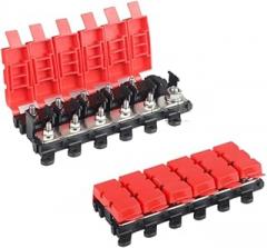 1 in 5 Out MIDI AMI Fuse Holder Power Distribution Module 200A Bolt Fuse Type Power Distribution Compatible with Marine RV