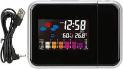 Multifunctional LCD Color Screen Electronic Alarm Clock Projection Weather Clock
